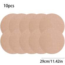 10/12/24/30 Stück runde Leinen-/Juteuntersetzer, Topflappen, hitzebeständige Tischsets für Küche und Esszimmer, Hochzeitsdekoration, Heimdekoration, geeignet für Hochzeit, Geburtstag, Familientreffen, Restaurantdekoration, grobe Leinenuntersetzer im Herbststil, verhindern Verschütten oder Kratzer auf der Tischoberfläche, können für Basteln und Dekorationen verwendet werden