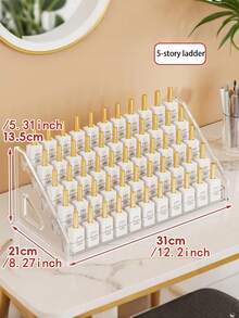 1 zestaw wielowarstwowej półki ekspozycyjnej do przechowywania kosmetyków, na lakiery do paznokci, cienie do powiek, pudry kompaktowe i inne kosmetyki do makijażu, na toaletkę, jako stojak na dekoracje świąteczne i noworoczne