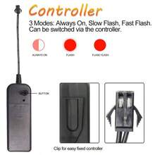 1 Set de Luces para Casco de Motocicleta, Luces de Freno Libres para Casco, Pegatinas de Rayas Iluminadas, Tira de Luz EL para Cascos de Motocicleta