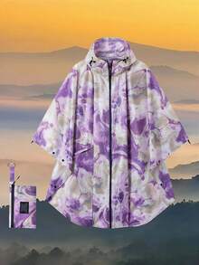 Portable Zipper Hooded Rain Poncho For Adults, Lightweight Rain Coat For Women With Pockets, Waterproof Multicolor Rain Jacket For Women And Men Outdoor Activities, Suitable For Rainy Days, Climbing, Camping, Hiking, Cycling, Fishing