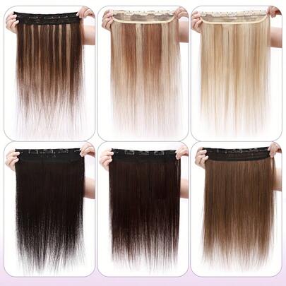 巴西接发片自然直发雷米真人发隐形无缝接发片