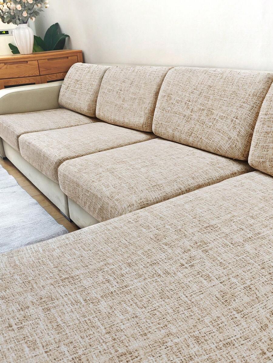 1 件印花可拆卸弹性沙发座垫套，适用于客厅、卧室、办公室沙发保护、家居装饰