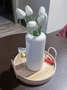 1个不易碎塑料复合材料花瓶，7.8英寸高，简约桌面花瓶，家居装饰花瓶，桌面摆件，波西米亚风花瓶，适用于婚礼、宴会餐桌 - 彩色 - 查看 10