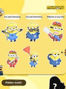 Minions Random 1pc Minions Refrigerator Magnet Cute Mini Doll Shape Cartoon Creative Magnetic Sticker Refrigerator Decoration Sticker Home Storage Stickers Surrounding Pendant Ornaments