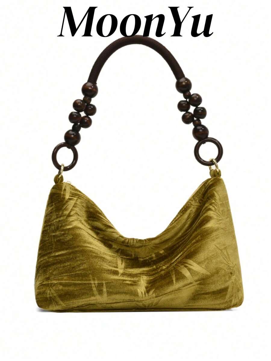 Cloud Shaped Suedette Shoulder Bag, Fashionable Dumpling Bag With Unique Design, Suede Bag Purse, Perfectly Matching With Fall Outfits Womenfall Clothes For Women