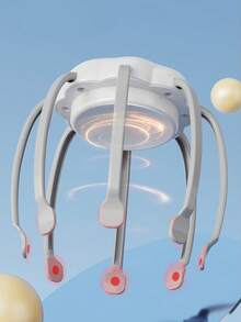 RAF 无线头部按摩器，3种振动模式，可充电，500mAh锂电池 - 静音运行，LED灯，深层头皮按摩，适合放松、缓解头痛、疲劳 - 居家、办公、SPA的理想礼物 - 兼容平板电脑和笔记本电脑，多功能配件，通用尺寸 - 理想的家居礼物。