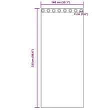 Tende 2 pezzi verde scuro 140 x 225 cm in velluto - Verde - Visualizzare 4