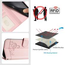 ZZXX Ví da cao cấp hình mèo con dập nổi, có khe đựng thẻ, chống RFID, chân đế, dây đeo tay, nắp gập từ tính, chất liệu da nhân tạo cao cấp, tương thích với iPhone Air 17 Pro Max 16e 15 Plus 14 13 Mini 12 11 XS XR 8 7 SE2, tương thích với Samsung, tương thích với Galaxy ForGoogle, tương thích với Pixel 9 Pro XL 9a 8a 7a 6a, tương thích với , tương thích với Redmi, tương thích với Poco, tương thích với ForHonor. Túi đựng thẻ chống sốc, bảo vệ, phiên bản quốc tế, không phải phiên bản nội địa. - Hồng - Xem 6
