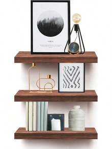 Estante Flotante Moderno Material de Melamina 15x30 (Nuevo Nogal) - Roble Mérida - Ver 10