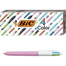 4-Color Shine Ballpoint Pen, Pink Barrel, Medium Point (1.0mm), Assorted Inks, 3-Count Para Escuela y Oficina esistente y Duradero Sin Residuos / No Mancha Papel - Naranja - Ver 11