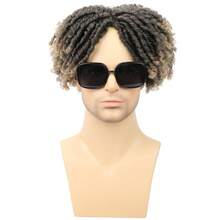 Men's Dreadlock Wig, Costume Wig, Black Dreadlock Braids, Party Wig, Afro Wig, Multi-Color Options, High Hair Volume, Hairpiece For Top Of Head To Add Volume