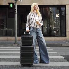 14"/19" 2-Piece ABS Spinner Suitcase Set With Combination Lock & 14" Cosmetic Bag (Black) - Black - View 3