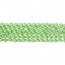 1/2/3 cuerdas de 4/6 mm, cuentas semiterminadas de vidrio transparente, coloridas, geométricas y angulares para hacer joyas DIY. - Fruta verde - Ver 2