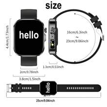 Reloj inteligente de última moda con diseño tecnológico, función de linterna LED, correa de silicona de 2.01 pulgadas, pantalla táctil completa, para deportes al aire libre, para hombres y mujeres, llamadas inalámbricas, responder llamadas, recordatorio/rechazo de llamadas, notificación de mensajes, podómetro deportivo, música inalámbrica, múltiples modos deportivos, adecuado como regalo de cumpleaños, regalo de vacaciones, regalo de graduación, regalo de Halloween para parejas, ancianos, amigos, compañeros de clase - Multicolor - Ver 4