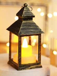 1 szt. Lampa wisząca LED w stylu vintage, w tym bateria, przenośna lampa wiatrowa do dekoracji stołu w pokoju festiwalowym, lampka świąteczna na wesele, lampka ozdobna do sypialni, lampka wisząca, czarna lampka, lampka nocna na Boże Narodzenie