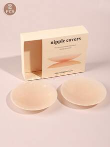 1/2 Pairs Breathable Invisible Nipple Covers, Thin Thermal Solid Pasties, Anti-Chafing Reusable Bra Tape For Dresses - Multicolor - View 10