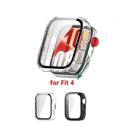 适用于华为 Watch Fit 4 玻璃壳屏幕保护膜防刮保险杠框架耐用外壳 PC 保护配件