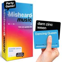 Misheard Music- The Song Or Artist With 500 Nonsensical Lyric Cards, A Hilarious, Super Fun Music And Card Game For Adults And Teens, Perfect For Friends' Get-Togethers, Parties, Family Gatherings, And Halloween Game Nights – A Must-Have; Let's Dive In And Play! - Multicolor - View 3
