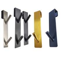 Stainless Steel S-Shaped Shower Towel Bar, Suitable For Glass Door, Bathroom Bathrobe Hook,Easy To Install S-Shaped Towel & Bathrobe Hangers For Shower, Kitchen, Bedroom - Durable, Space-Saving Bathroom Accessory