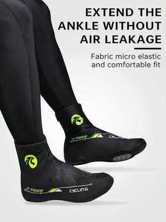 X-TIGER Cycling Shoe Covers, Made Of Polyester, Size M-XL, Warm And Windproof Bicycle Shoe Covers, Unisex For Road And Mountain Bike