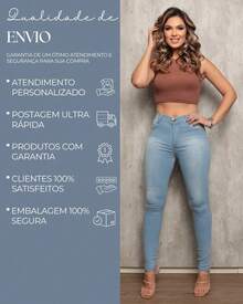 Women's  High Waisted Jeans With Butt Lifting Spandex - Màu xanh bạc hà - Xem 8