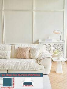 1 pieza Funda de cojín de sofá de felpa gruesa y suave de estilo minimalista, protector de sofá a prueba de mascotas, antideslizante y antipolvo, funda decorativa de sofá, fácil de limpiar, se ajusta a sofás de 1 a 4 plazas, sofás en forma de L, adecuado para sala de estar, dormitorio, estudio, oficina, fiesta, club, exterior