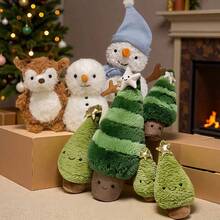 New Christmas Star Christmas Tree Plush Toy Pillow Party Decorations For Children's Christmas Eve Perfect Gift Soft And Interesting Pearl Star Waist New Year Gift