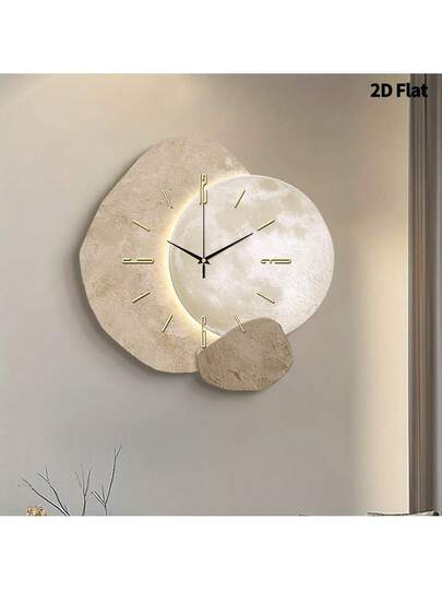 2D Flat 1pc Verlichting Luxe Home ation Asymmetric Wand Clock, Ultra Quiet Quartz Movement, No Ticking Sound, Painting Klok Living Room, Bedroom Office, able Watch, Unique Personalized, Clear Reading Time, In Bedroom, Studio, Room