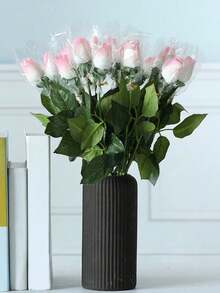 1 pièce Vase en plastique composite incassable, vase de table simple de 7,8 pouces de haut pour fleurs séchées, décoration de fleurs artificielles, décoration de maison, décoration de bureau, convient pour centres de table de mariage, décoration de pièce, vase à fleurs, vase en verre