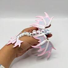 1件3D打印可动龙雕像，身体可活动，鳞片可动 - 动态3D打印艺术品，适合圣诞节和万圣节装饰、圣诞礼物、减压玩具、圣诞装饰品、3D打印动物、情人节礼物、复活节礼物、返校礼物、3D打印动物、、趣味玩具 - 彩色 - 查看 9