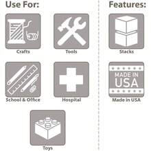 09912 CLPUR 12 - Inch Plastic Art Supply Storage Box, Semi - - inicial - Ver 7