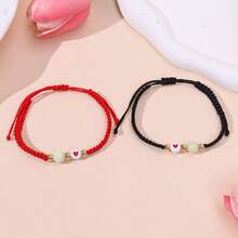 Set de 2 brățări cu mărgele care strălucesc în întuneric, pentru femei, cupluri, prietenie, zi de zi, festival, accesorii pentru ținute de petrecere