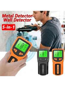 五合一墙体探测仪和墙体扫描仪 | 便携式电子探测器，带液晶显示屏 | 多种颜色可选 | 可探测木材、金属和带电交流电线 | 无需组装，可探测木质墙体龙骨 | 便携式探测器 | 耐用塑料外壳，墙体探测仪/墙体扫描仪 - 不含电池