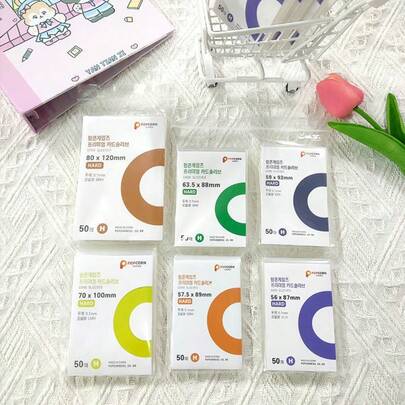 50pcs/Pack Photo Card Protective Sleeves, Perfect Double-Layer Protection Film, Kawaii Korean Popcorn Card Sleeves, 20pcs Soft Card Sleeves, Liffy Photo Album Cards, Acid-Free CPP Material, High Transparency And Flat Mouth, Suitable For Photo Albums, Photography Cards, Medical Cards, Game Cards, Sports Trading Kpop Poke Cards, Magic, MTG Sleeves (Transparent - 6 Sizes Available) Girls' Games - Boys' Games - Birthday Gifts, Holiday Gifts, Christmas Gifts