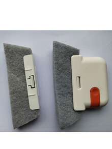 فرشاة تنظيف نوافذ متعددة الوظائف، قابلة للفصل لتنظيف أركان وشقوق الأبواب الزجاجية والنوافذ المنزلية (تشمل 1 رأس فرشاة، 1 مقبض فرشاة، 2 رؤوس فرشاة)