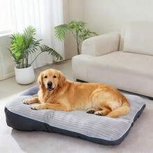 Luxurious Ultra-Thick Pet Mat, Soft And Comfortable To Help Pets Sleep Deeply. Two-Color Splicing Design, Light Beige-Friendly Fabric. Pet Sofa, Suitable For Small Dogs, Medium Dogs And Large Dogs, Dog Lounge Bed, Deep Sleep Mat