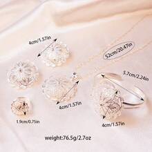 Silber Blumen Schmuckset, geeignet für besondere Anlässe