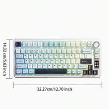 AULA S75pro 无线机械键盘，蓝牙/2.4GHz/USB-C，带屏幕和旋钮，75% 热插拔游戏键盘，预润滑轴体，RGB 背光，PBT 键帽，声音流畅，适用于 PC 游戏和办公 - 彩色 - 查看 5