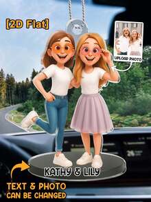 定制照片3D效果人物艺术婚礼情侣 - 圣诞节个性化定制亚克力摆件，办公室装饰，优雅生活 - As Shown - 查看 4