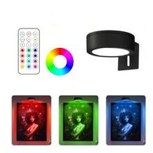 1/3/6 Stücke kabellose Metall Wandkunst LED Bildleuchten, mit magnetischer kabelloser Wandlampe, Lichterketten, Lampen, LED-Leuchten, Nachtlicht, Beleuchtung, Buchleuchte, LED-Leuchten für Räume - einstellbare Farbtemperatur, Timer, Fernbedienung und Taststeuerung - perfekt für Galerien, Treppen, Flure