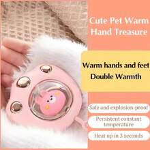 OBOVAY Calentador de manos recargable USB de 1200 mAh, banco de energía móvil, calentador eléctrico de manos lindo y portátil para la oficina