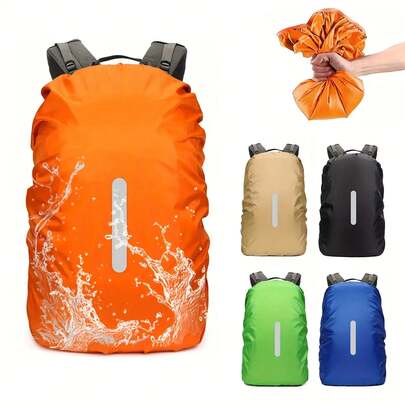 1/3/5pcs Outdoor Backpack Rain Cover, Suitable For 30-40L Backpacks, High-Quality Durable Nylon Waterproof Cover, Suitable For Hiking And Cycling, Lightweight And Abrasion-Resistant
