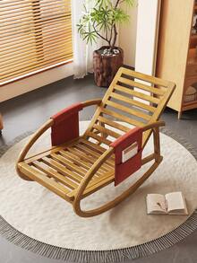 Outdoor/Indoor Single Swing Lounge Chair, Removable & Movable, Solid Wood Frame, Suitable For Cafe, Balcony, Yard