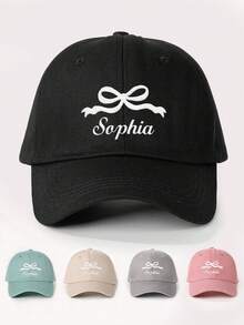 1 Stück bestickte Schleife verstellbare Sonnencap, lässiger Sonnenschutz Hut für Outdoor geeignet für Frühling, Herbst, Reisen, Strandurlaub, für Frauen, Y2K Stil Valentinstag