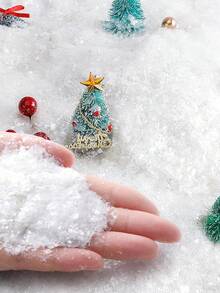 1pc- Christmas Decorative Artificial Snow Powder,Christmas Fake Snow,Christmas Fake Snow Decoration,Artificial Flake Fake Snow Powder Filler For Crafts Glitter Fake Snow Village Artificial Powder Decoration Artificial Plastic Powder Christmas Tree Decorations Village Winter Displays Supplies