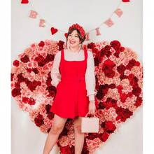 Valentines Day Headband For Women Red Heart Knotted Pearl Rhinestone Jeweled Hairband Fashion Valentine Holiday Wide Head Band Hair Accessories Gifts (Red Knot Hairband) - 紅結髮帶 - 查看 4