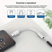 1/2/5/10PCS Adaptador De Conector Usb Tipo C A Jack De Auriculares Hembra De 3,5 Mm, Cable Auxiliar Usb C A Dongle De Audio Compatible, El Conector Macho Usb C A Hembra De 3,5 Mm Funciona Bien Con Todos Los Dispositivos Tipo C: Galaxys23 S23+ S23 Ultra, S22 S22+ S22 Ultra, S21 S21+ S21 Ultra, S20 Ultra S20 Z Flip S20+ S10 S9 S8 Plus, Pixel 5 4 3 2 Xl, Compatible Con Iphone 15 Plus Iphone15 Pro Max, Ipad Pro 2020/2018, Y Más. - 2 piezas - Ver 2