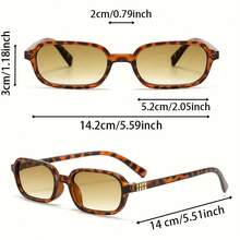 4pcs Unisex Fashion Plastic Leopard Print Eyeglasses, Square Frame, Suitable For Daily Wear, Outfit Matching, Street Photography, Beach, Party, Hiking, Fashionable Accessory, Great Gift For Holidays, Fits All Face Shapes, High Quality