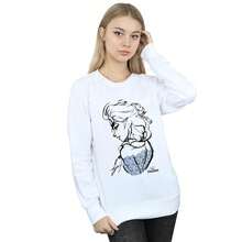 Disney Damen/Frauen Elsa Skizze Melange Sweatshirt (Weiß) - Weiss - Übersicht 3