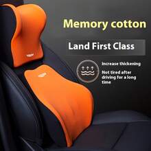 Juego de reposacabezas y cojín lumbar ergonómico para automóvil - Almohada de cuello de espuma de memoria para mayor comodidad, adecuada para la mayoría de los modelos de automóviles - Negro - Ver 2